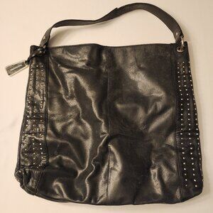 BCBGMAXAZRIA Black Studded Tote, Purse, Hobo Bag